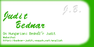 judit bednar business card